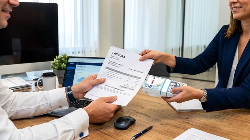 El factoring sin recurso es una operación financiera donde una empresa vende sus facturas a una entidad de factoring